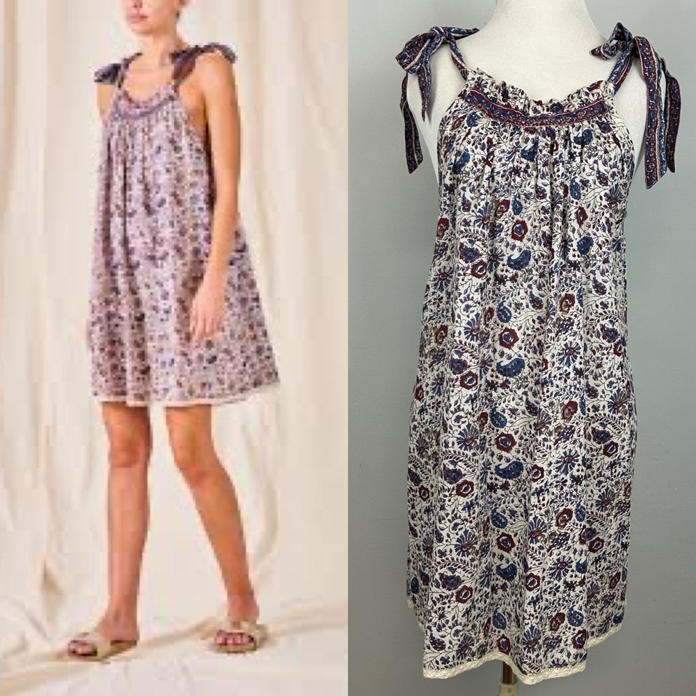 M.A.B.E Rosa Print Tie Sundress Sz XS